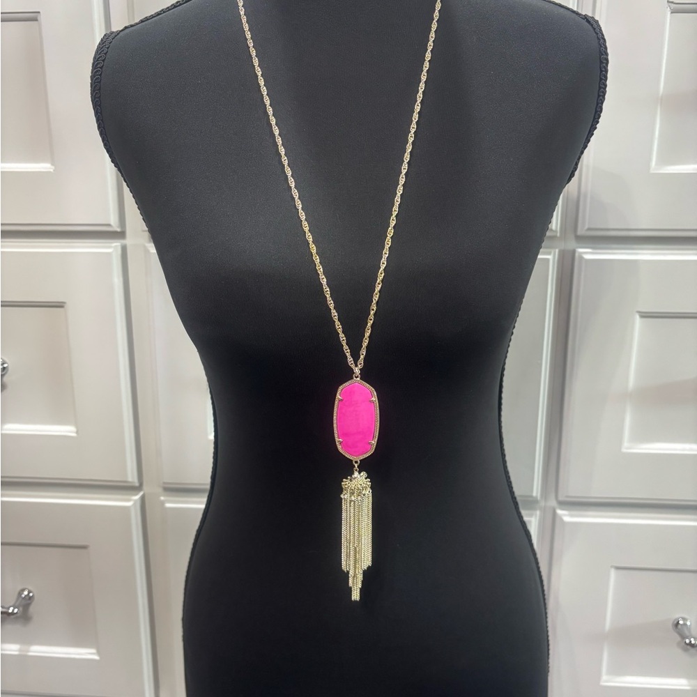 Kendra Scott Necklace Rayne in Magenta Pink